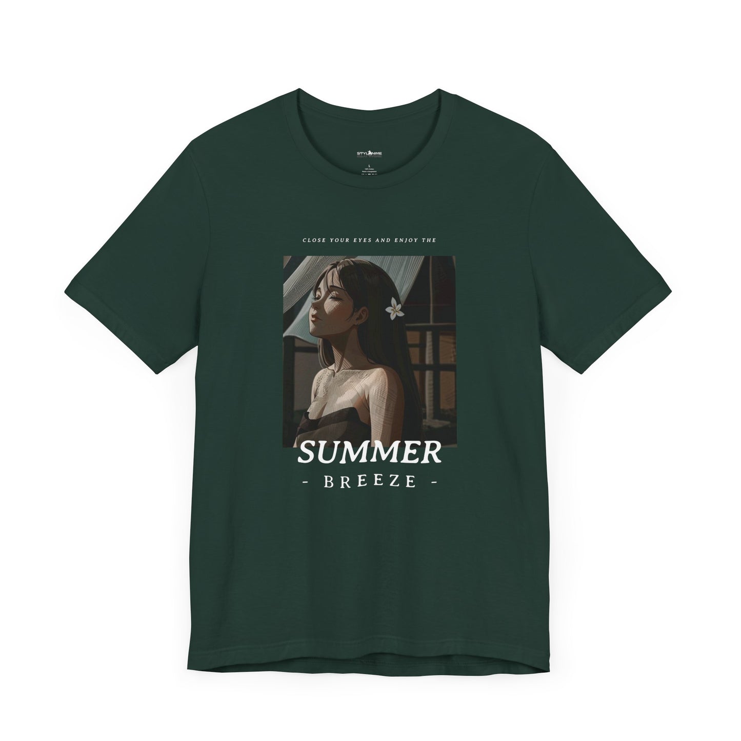 Summer Breeze Graphic Anime Girl T-shirt