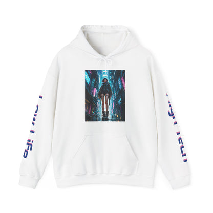 High Tech Low Life Cyberpunk Graphic Anime Hoodie