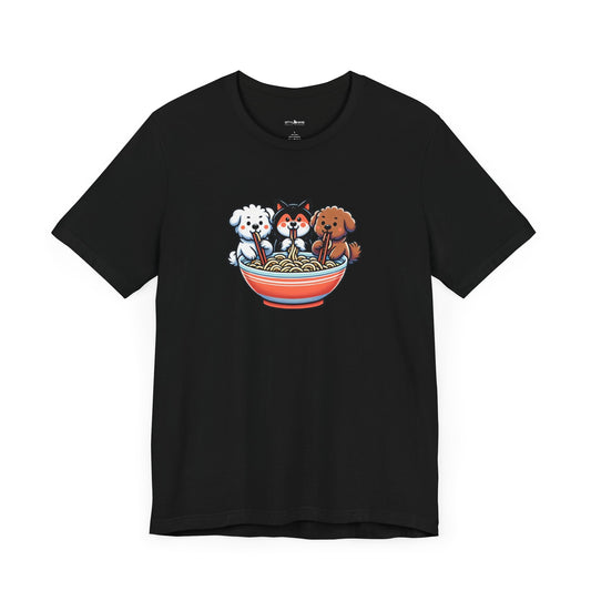 Bowl of Puppies Graphic Anime T-shirt