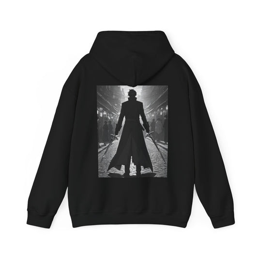 Dual Wielding Sword Master Graphic Anime Hoodie