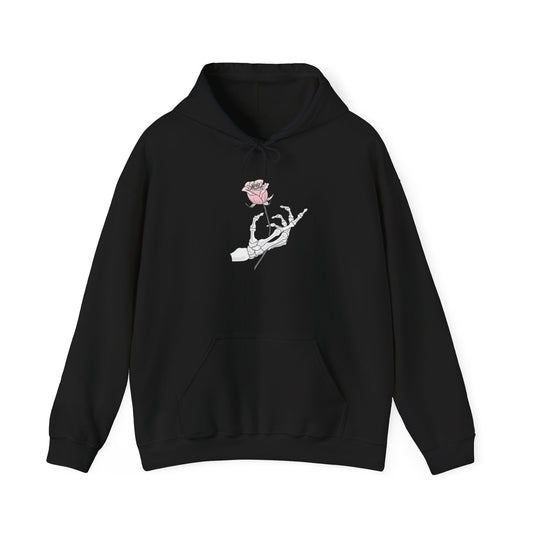 Forever Yours: Skeleton Holding Rose Graphic Hoodie