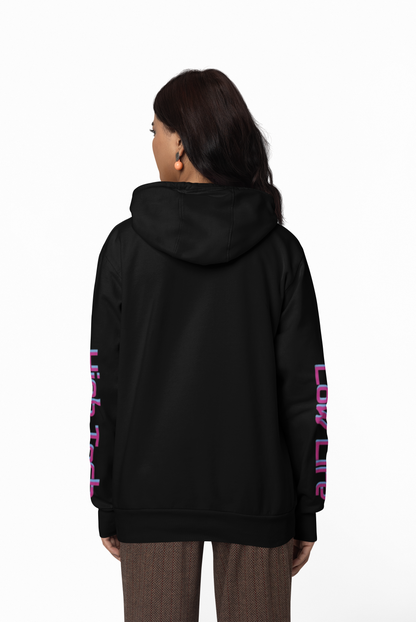 High Tech Low Life Cyberpunk Graphic Anime Hoodie