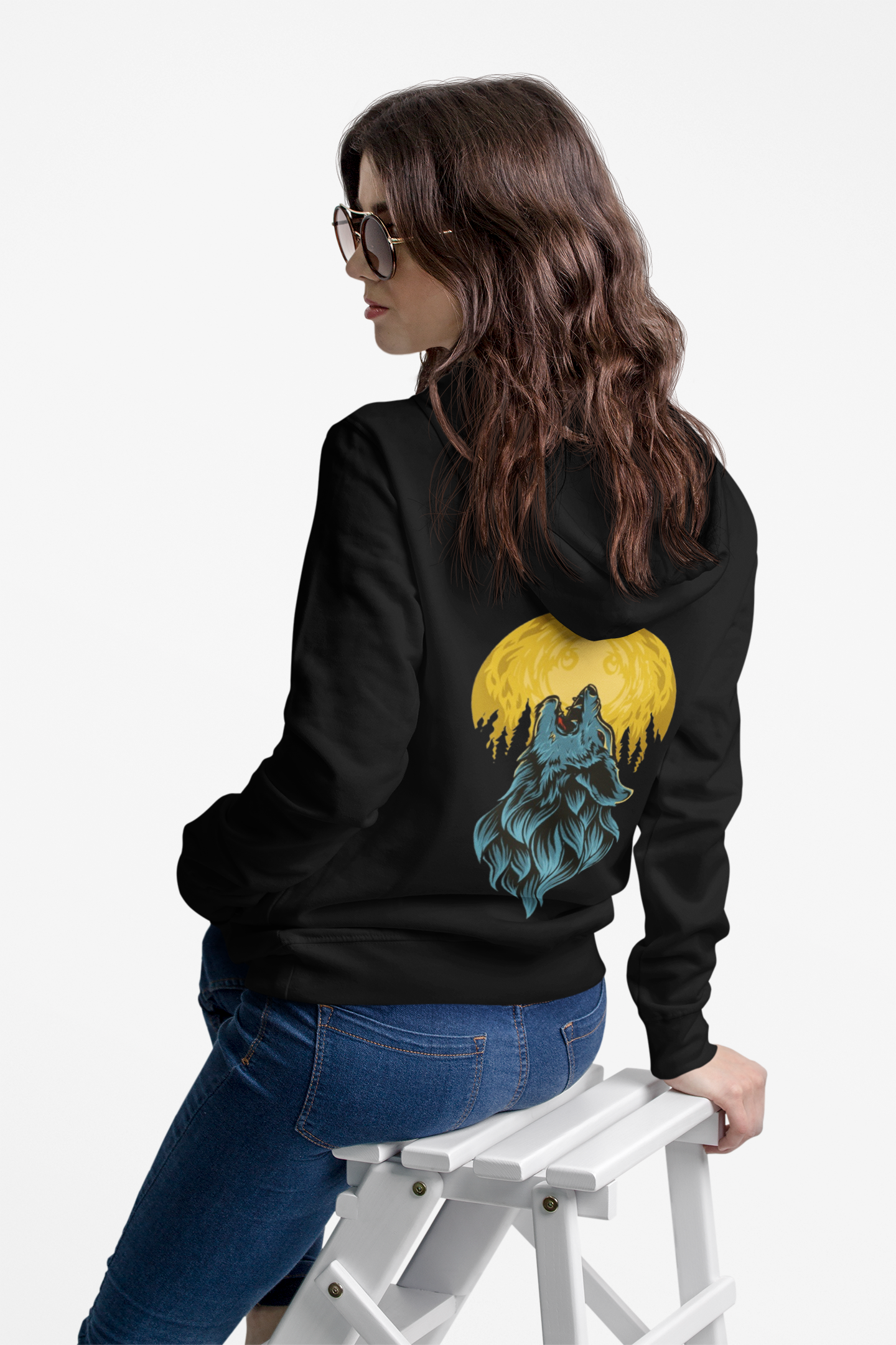 Howling at the Moon Graphic Hoodie