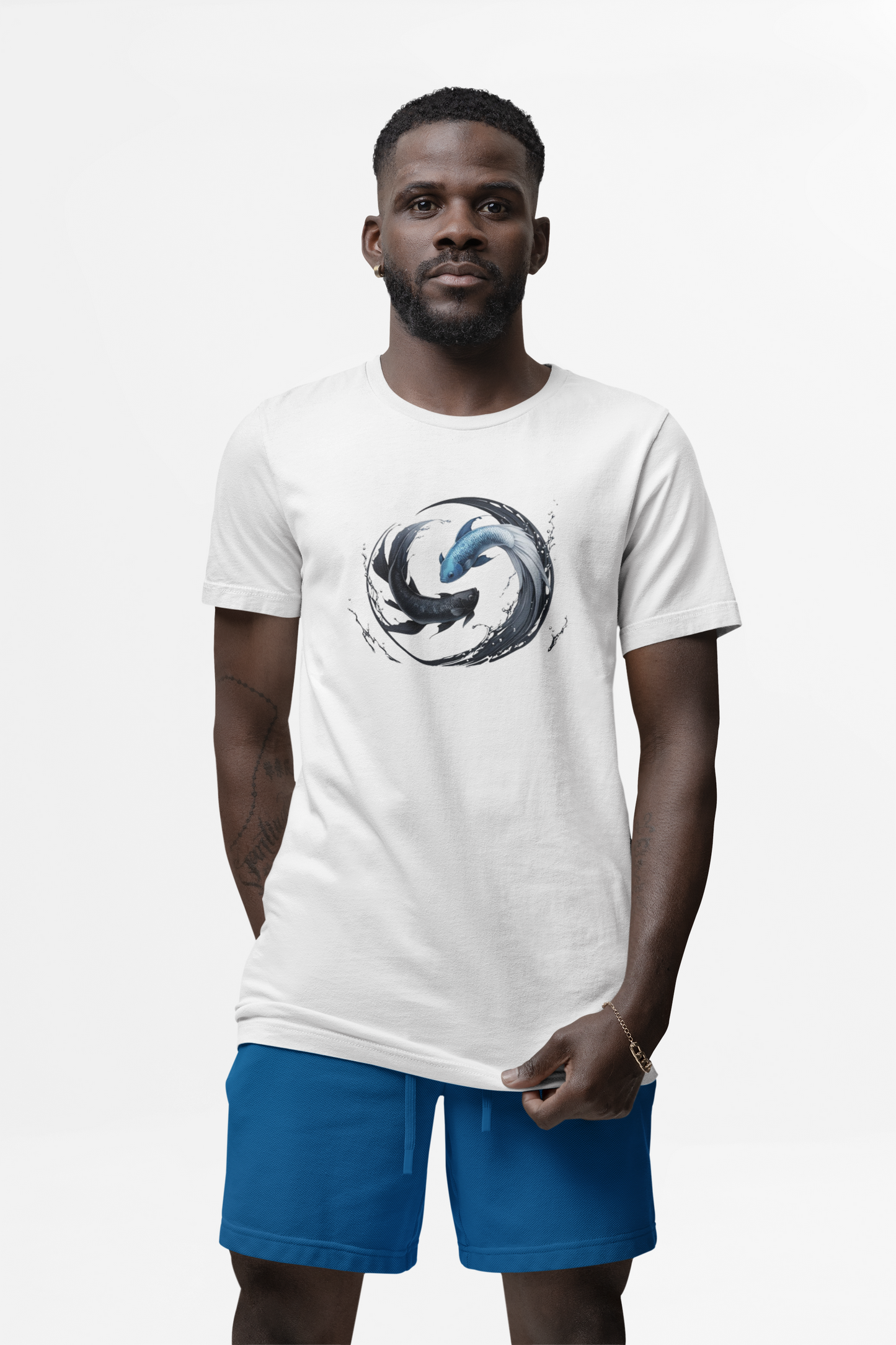 Betta Fish Yin Yang Graphic T-shirt