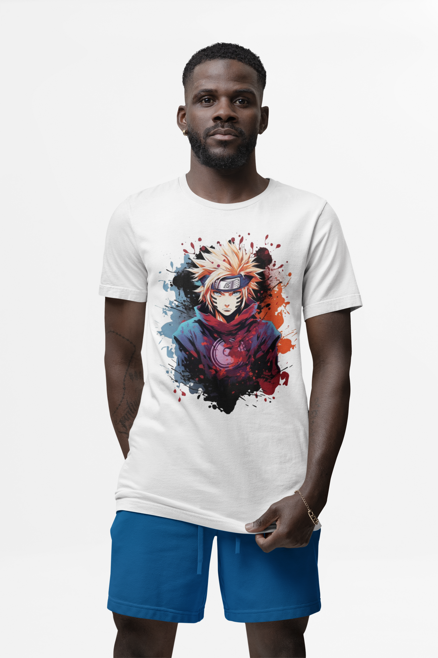 Watercolor Naruto Graphic Anime T-shirt