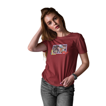 Anime Girl Pizza Graphic T-shirt