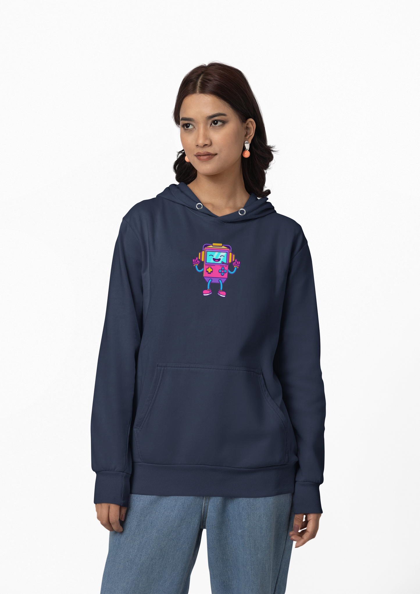 Cheerful Gaming Console Graphic Hoodie