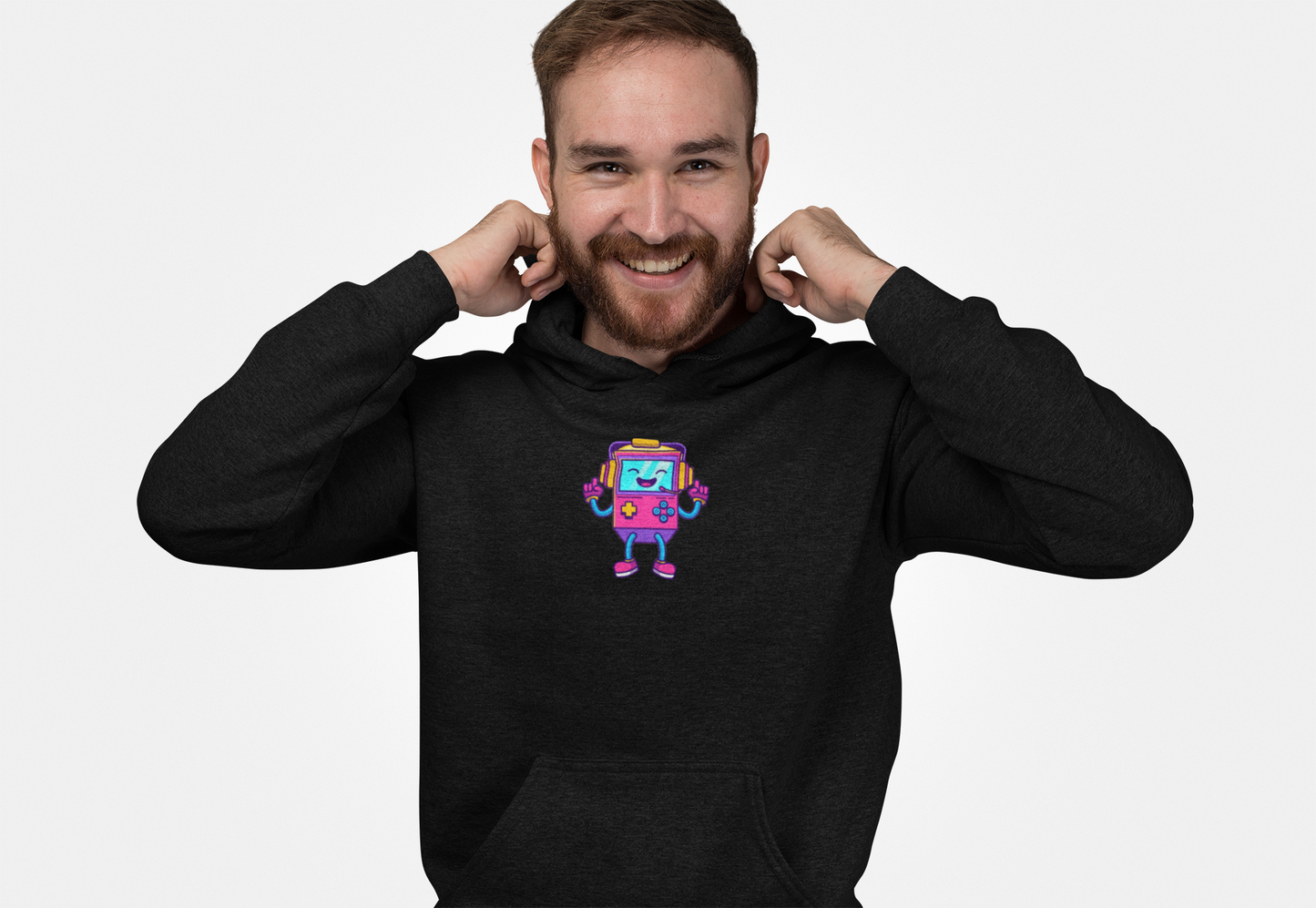 Cheerful Gaming Console Graphic Hoodie