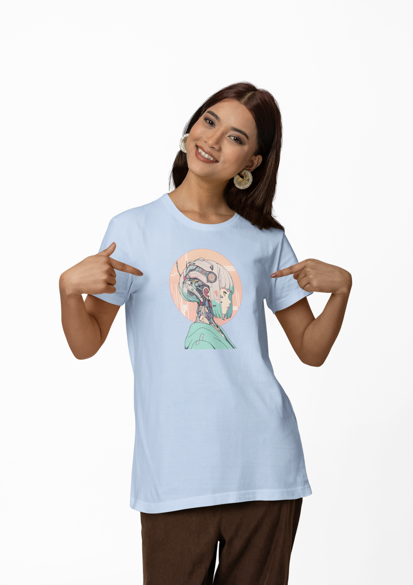 Sci-Fi Cyborg Anime Girl T-shirt