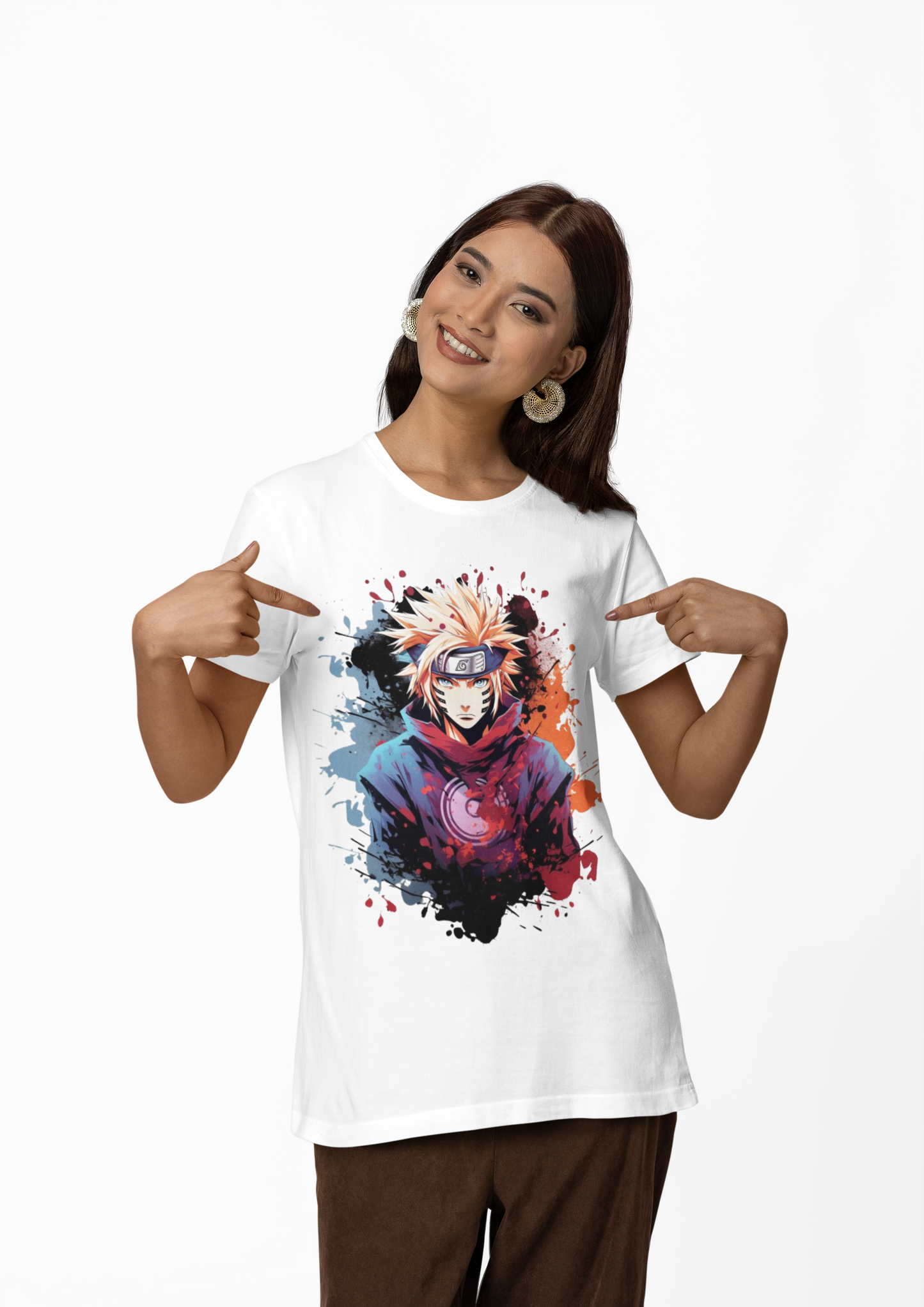 Watercolor Naruto Graphic Anime T-shirt