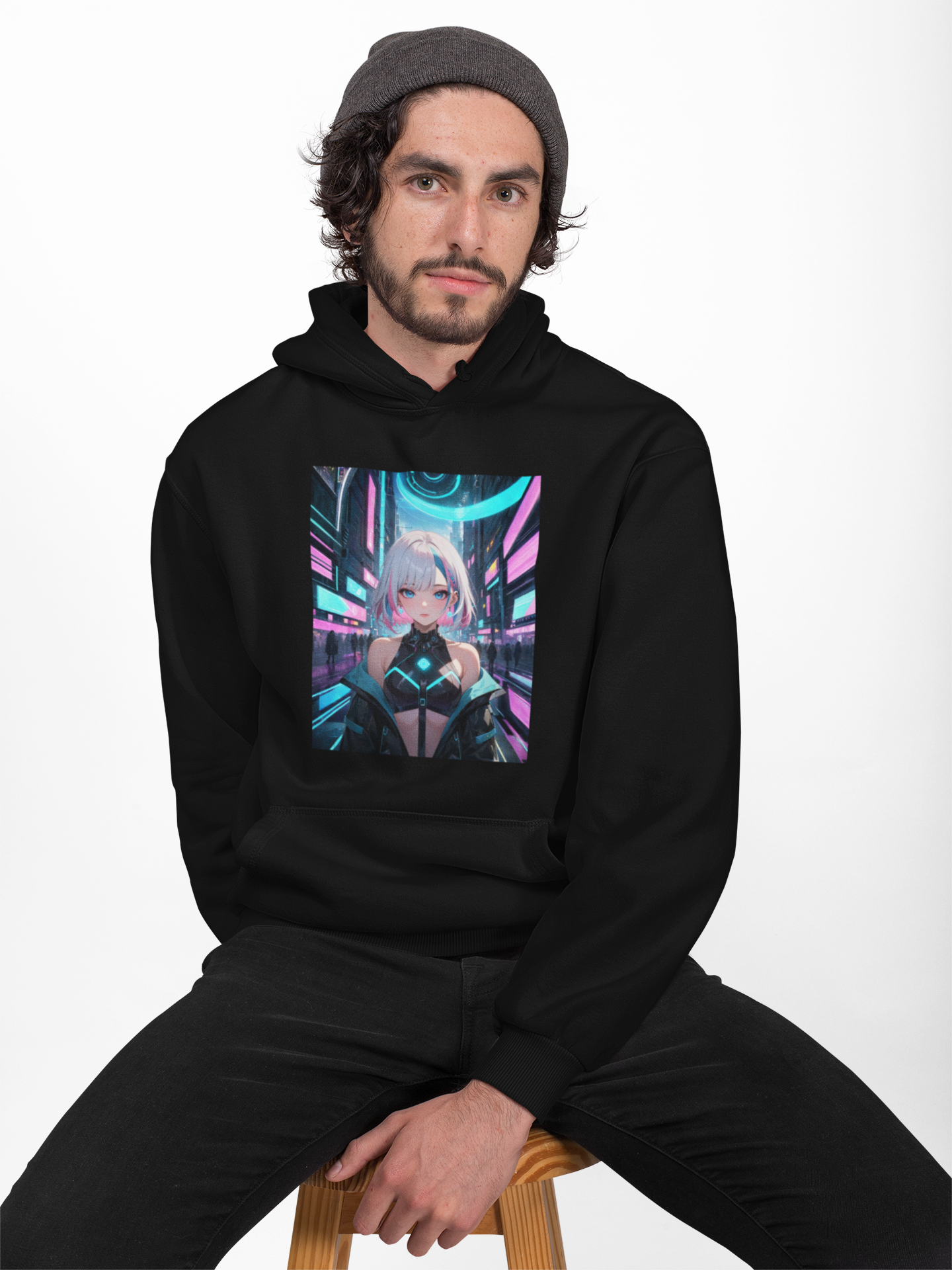 Cyberpunk Dream Graphic Anime Girl Hoodie