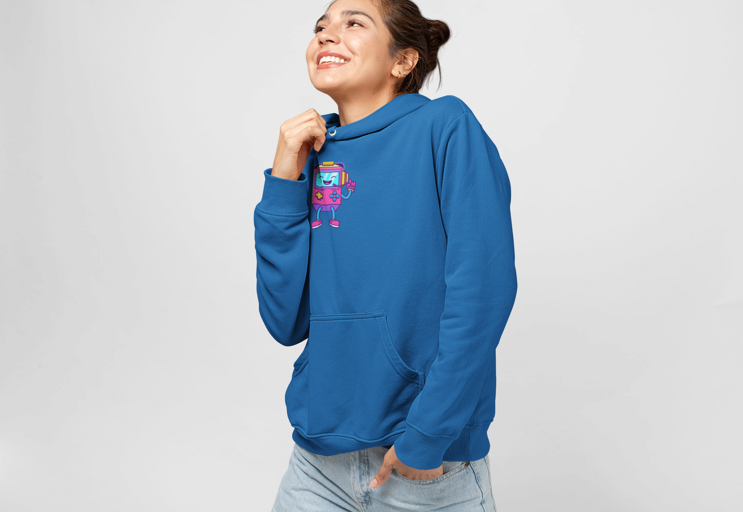 Cheerful Gaming Console Graphic Hoodie