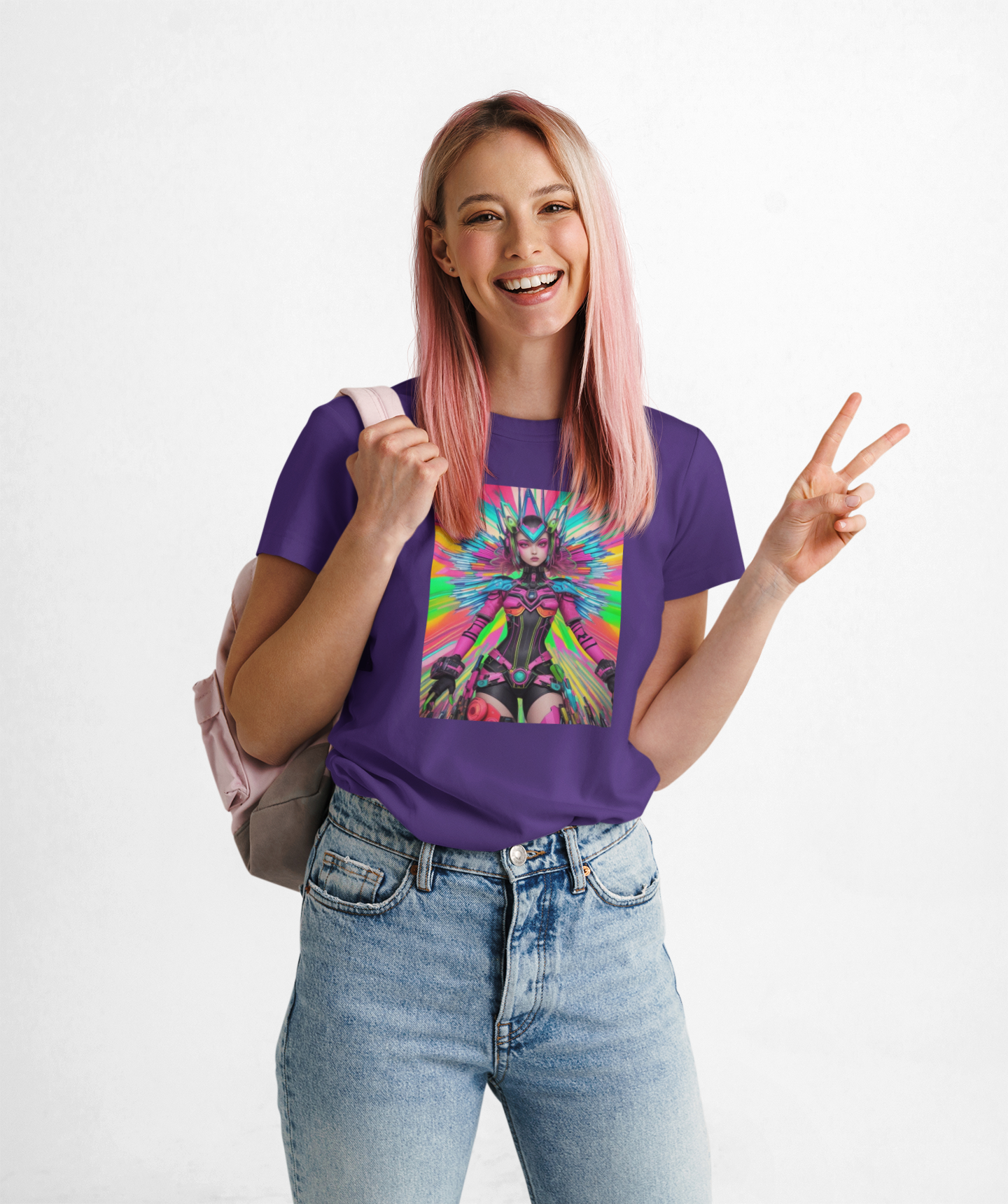 Kaleidoscopic Rebel Graphic T-Shirt