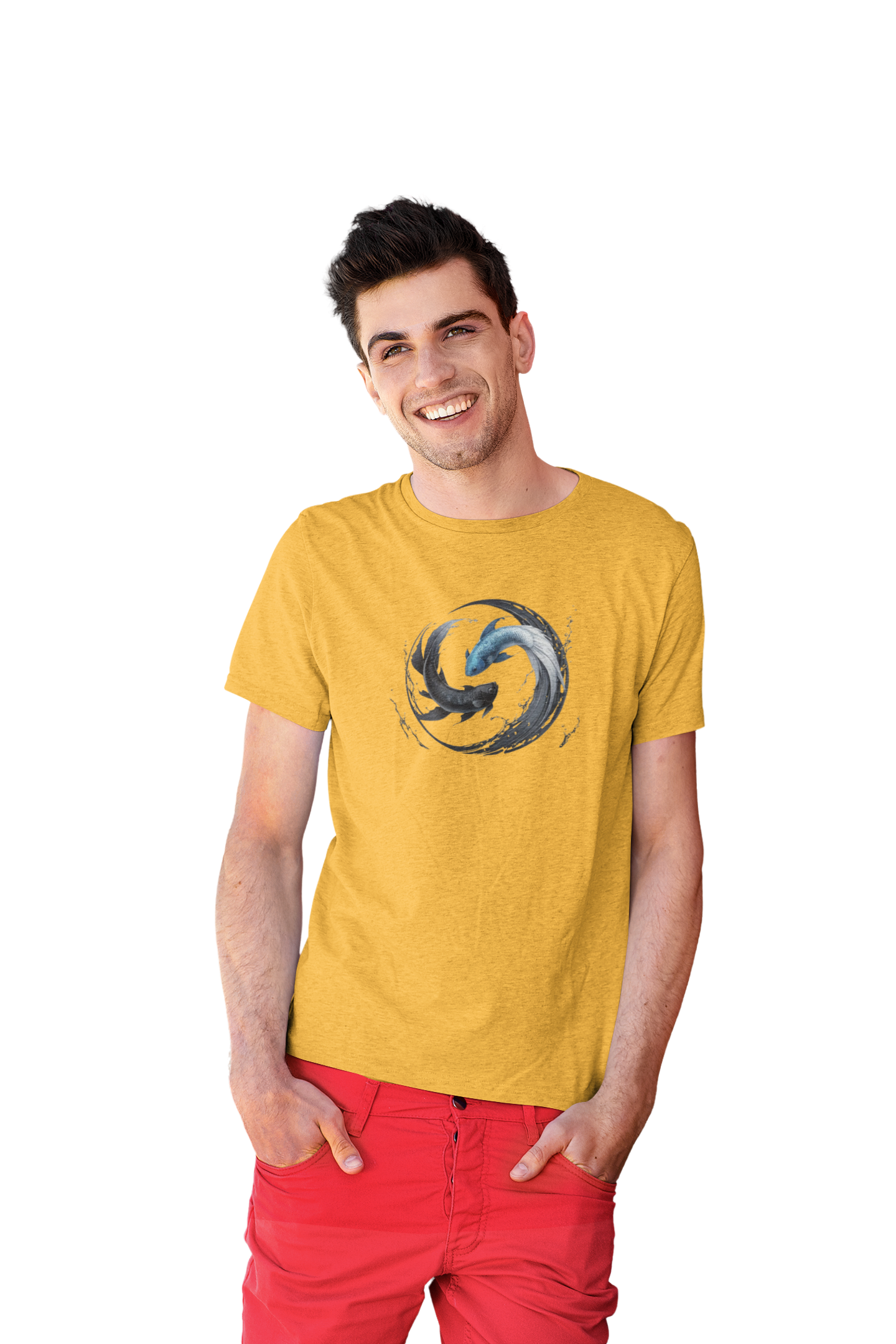 Betta Fish Yin Yang Graphic T-shirt