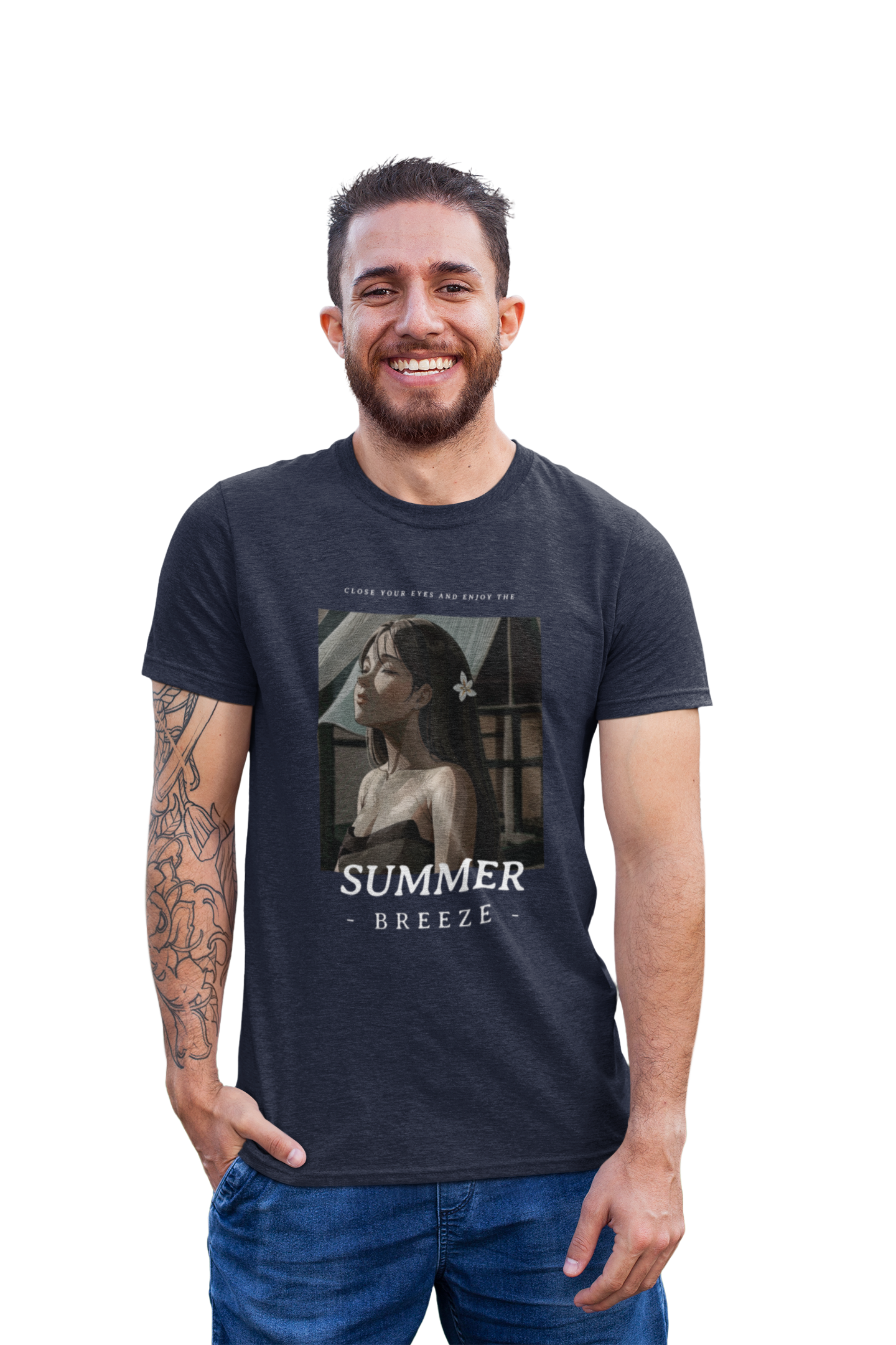 Summer Breeze Graphic Anime Girl T-shirt