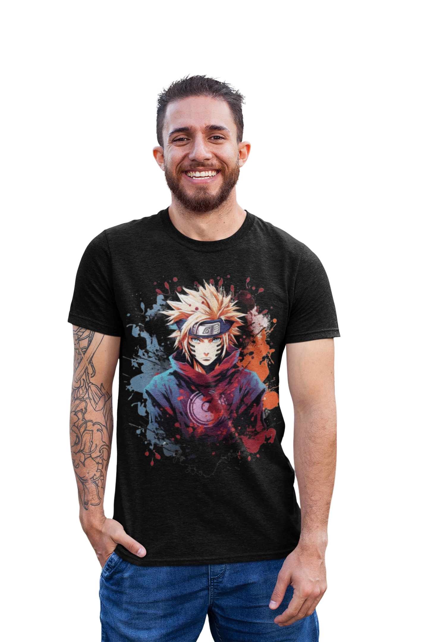 Watercolor Naruto Graphic Anime T-shirt