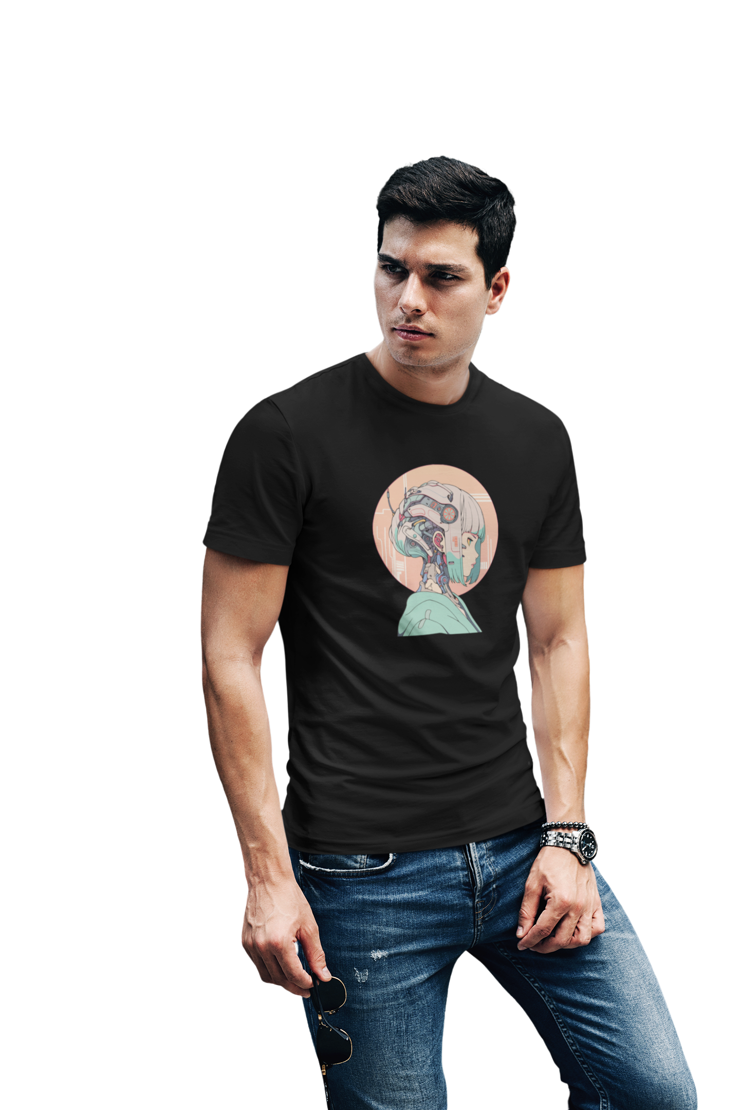 Sci-Fi Cyborg Anime Girl T-shirt