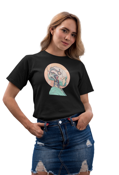 Sci-Fi Cyborg Anime Girl T-shirt